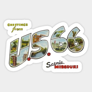 Greetings from US 66 Missouri Sticker